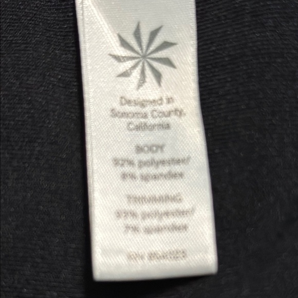 Athleta Black Gray Fitted Zippered Top Sz Small - Picture 9 of 9